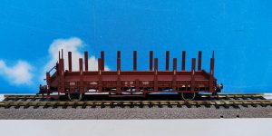 Fleischmann 5256 HO 1:87 Flat Stake Wagon Type Rs "Stuttgart" DRG 147mm