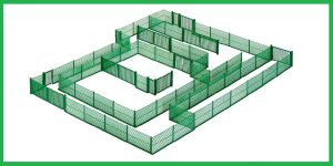 Kibri 38603 HO 1:87 Mesh Wire Fence, Green 280 x 2 x 25 mm