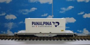 PIKO 37721 G 1:22,5 Flat Wagon with 20' Container "Panalpina" SBB Ep V  486 mm