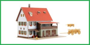 Vollmer 43721 HO 1:87 Farm House with Shed 160 x 123 x 133 mm