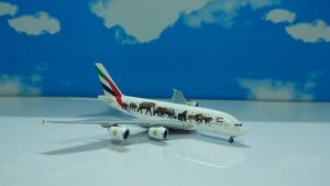 1:400 Gemini Jets GJUAE1550 A380-800 Emirates Wild Life 1 A6-EEI